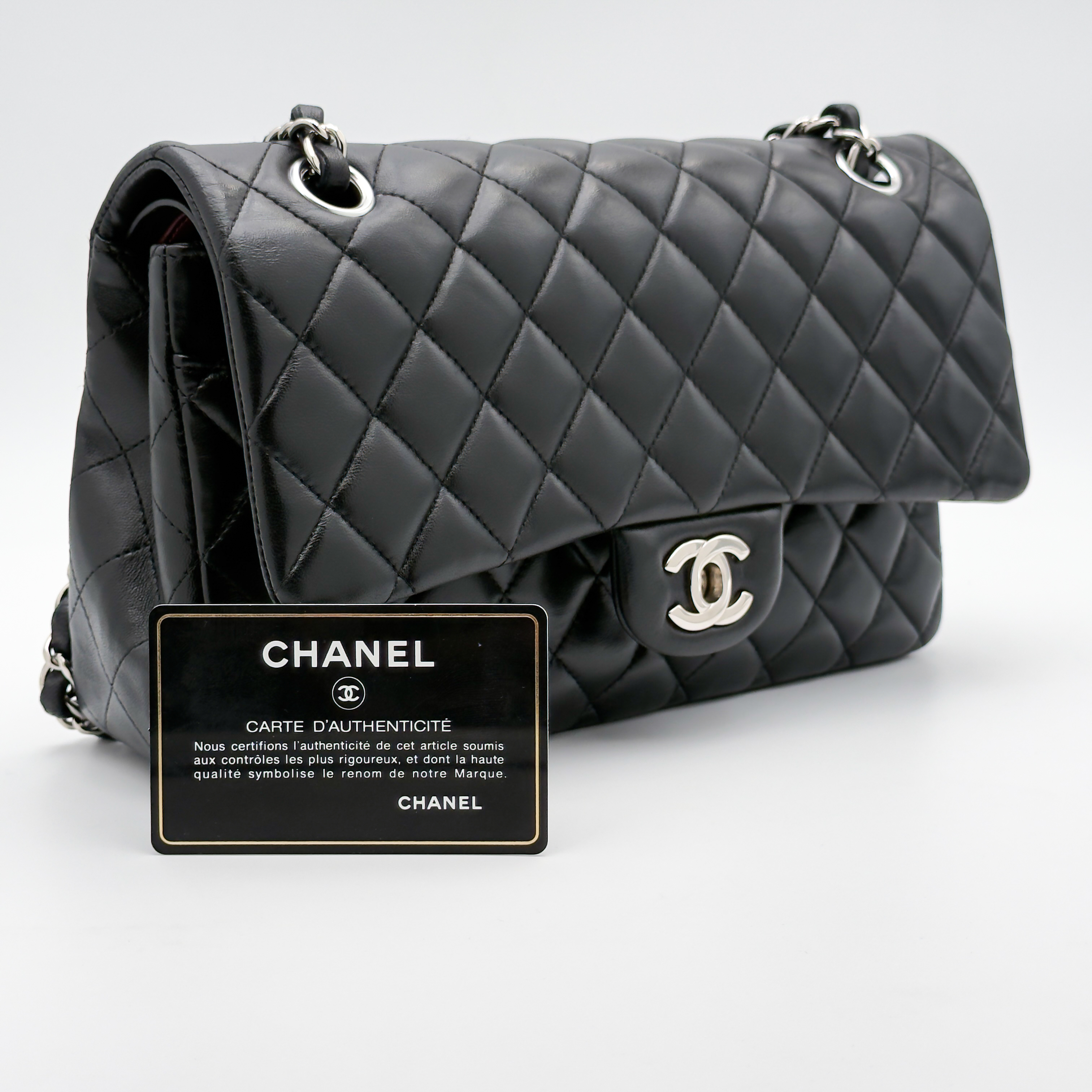 Chanel Classic 11.12 25 - Nera/Lambskin - HW Silver — foto 6