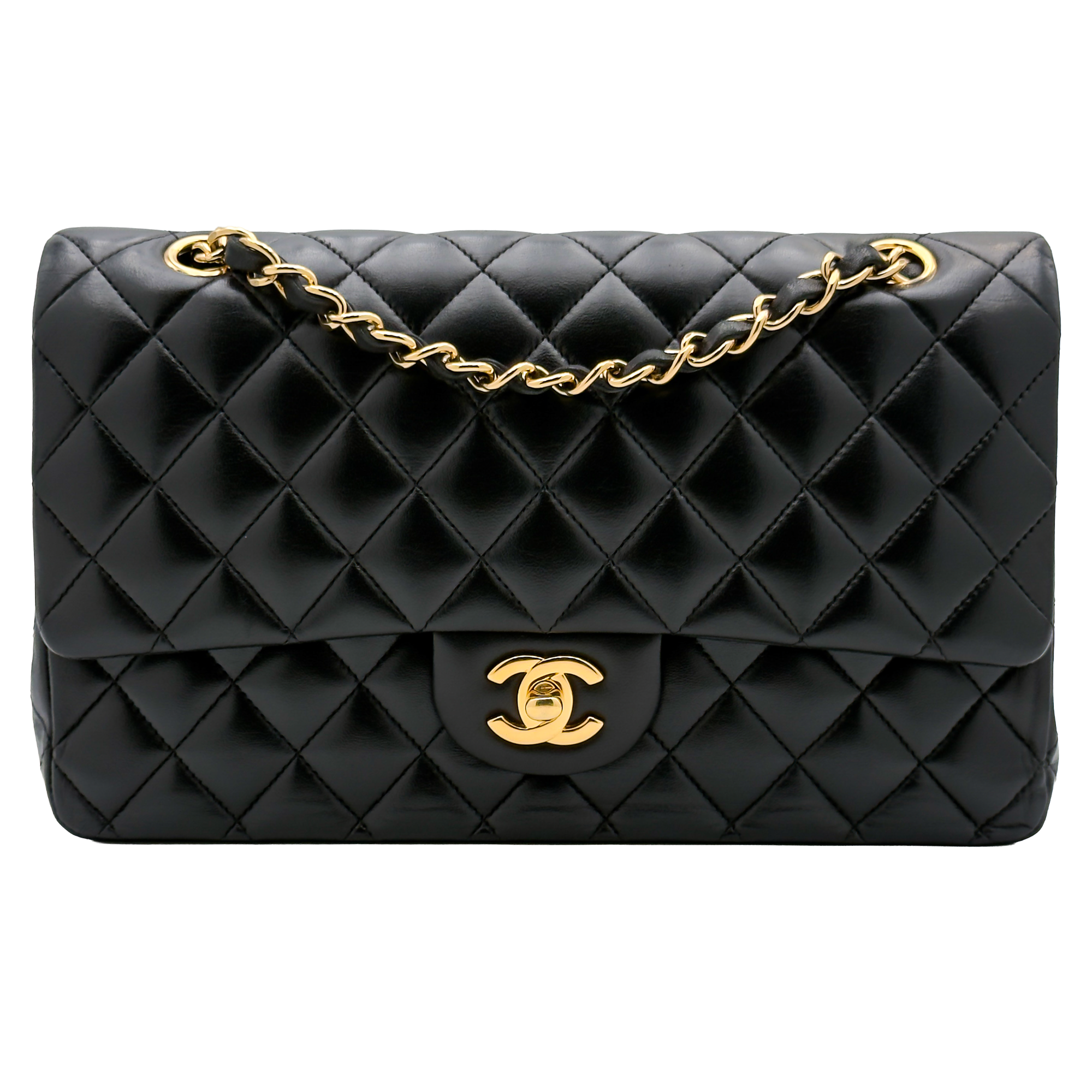 Chanel Classic 11.12 25 - Nera/Lambskin - HW Oro