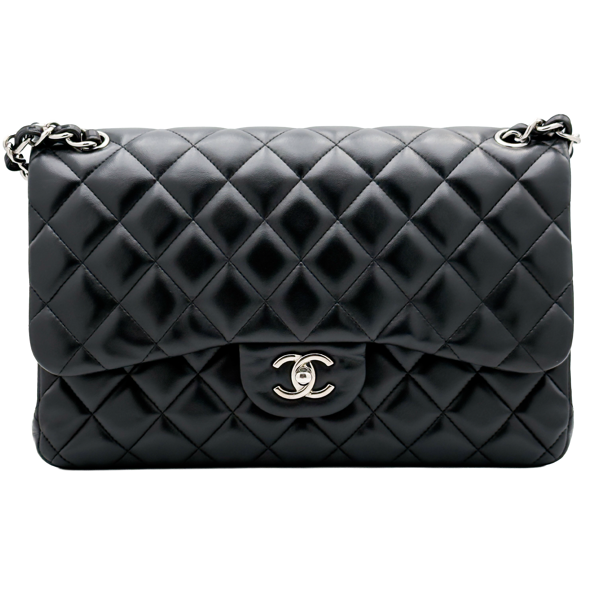 Chanel Jumbo 30 - Nera/Lambskin - HW Silver