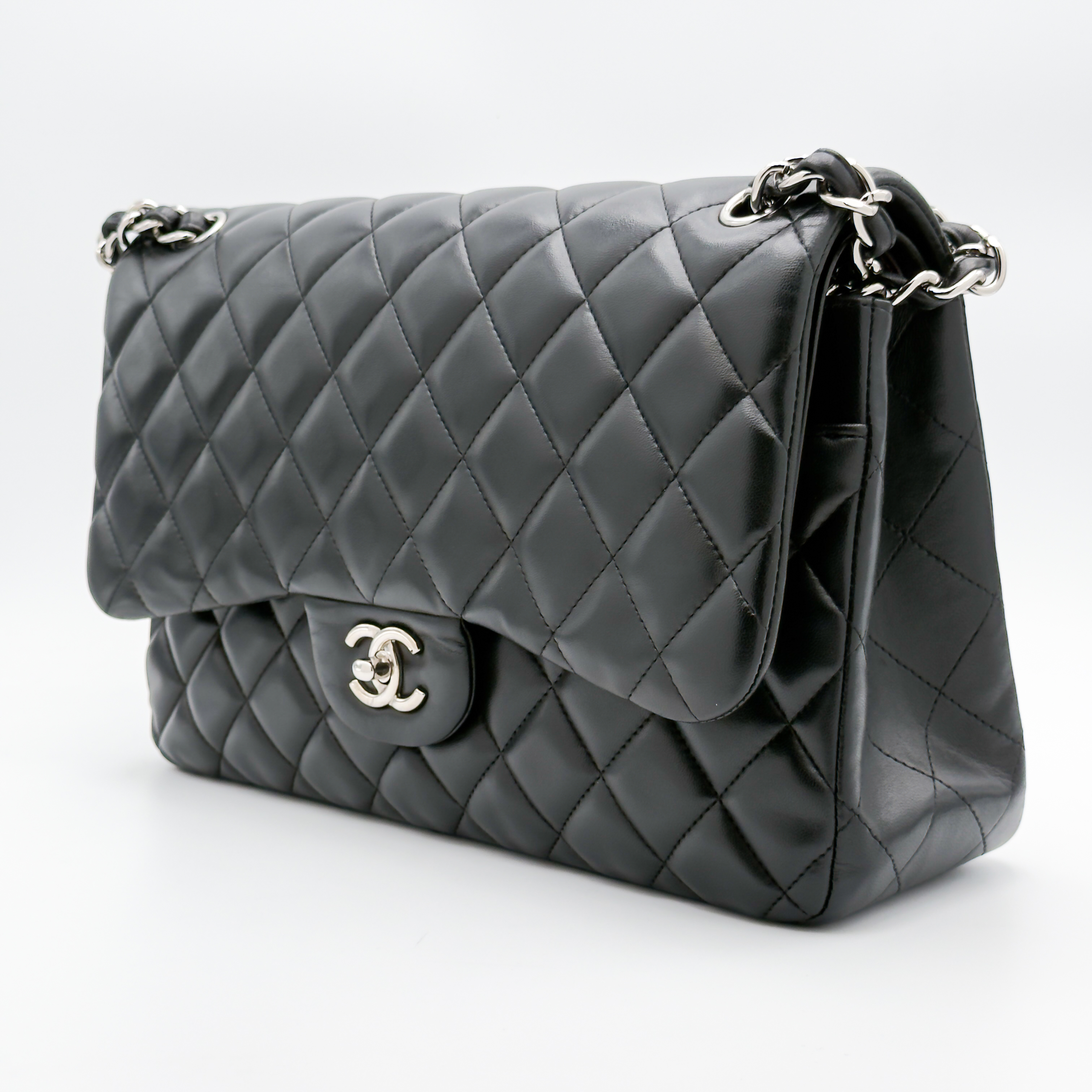 Chanel Jumbo 30 - Nera/Lambskin - HW Silver — foto 13